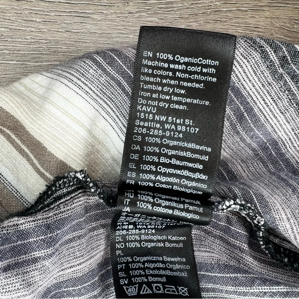 Kavu Tiba Multi Color Striped Ankle Roll Pants Organic Cotton Size Large - Picture 12 of 12